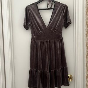 Velvet Dress Mauve Color